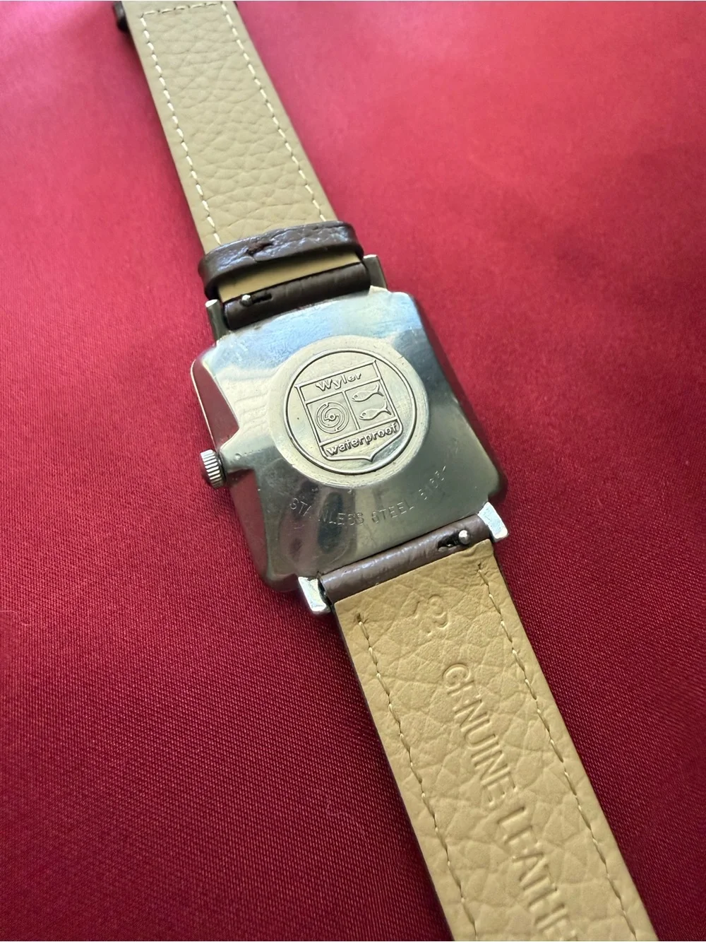 Vintage 1950s Wyler Incaflex Dynawind Cushion Case Swiss Automatic Watch